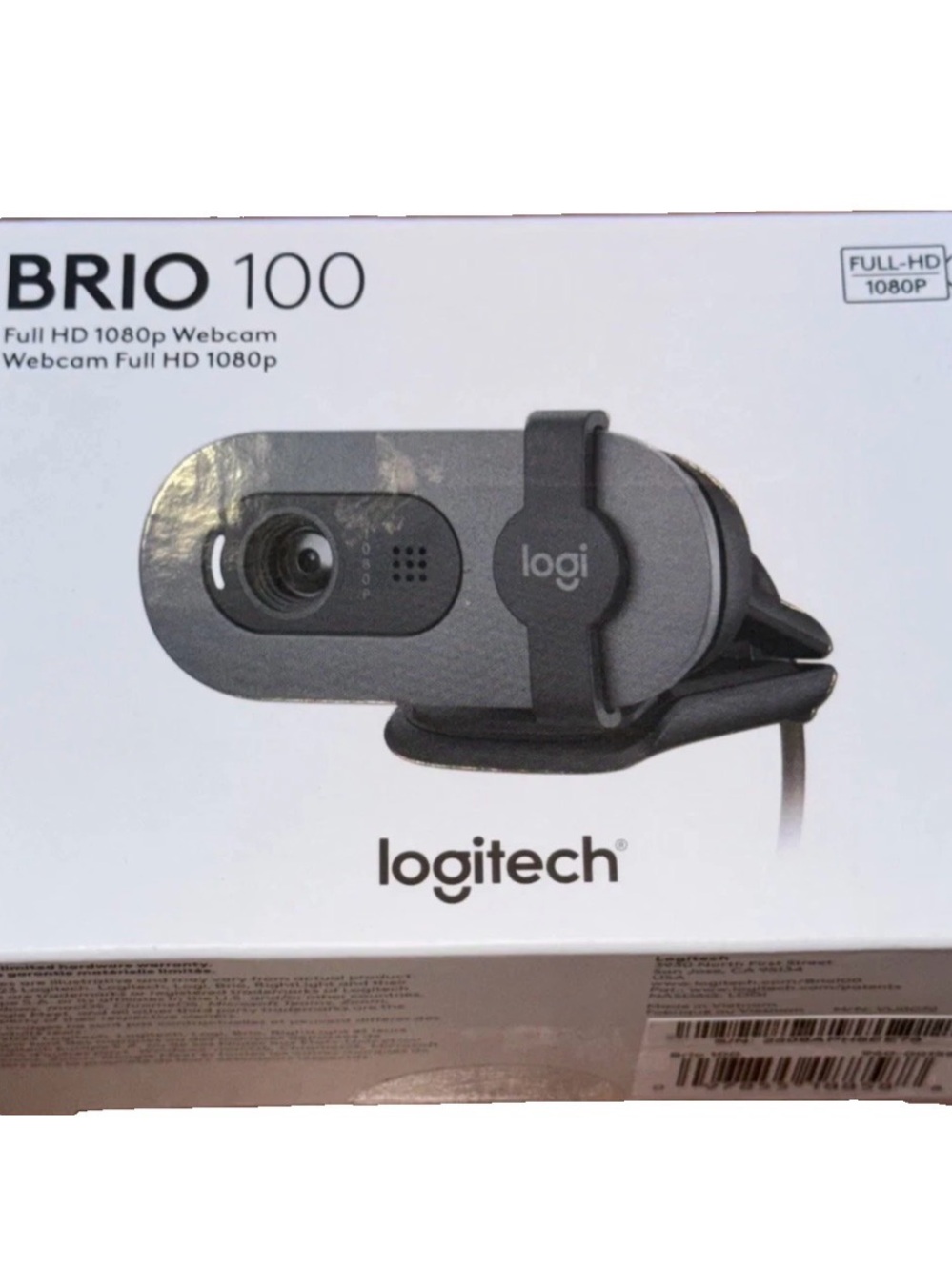 Logitech Brio 100 Webcam in Black